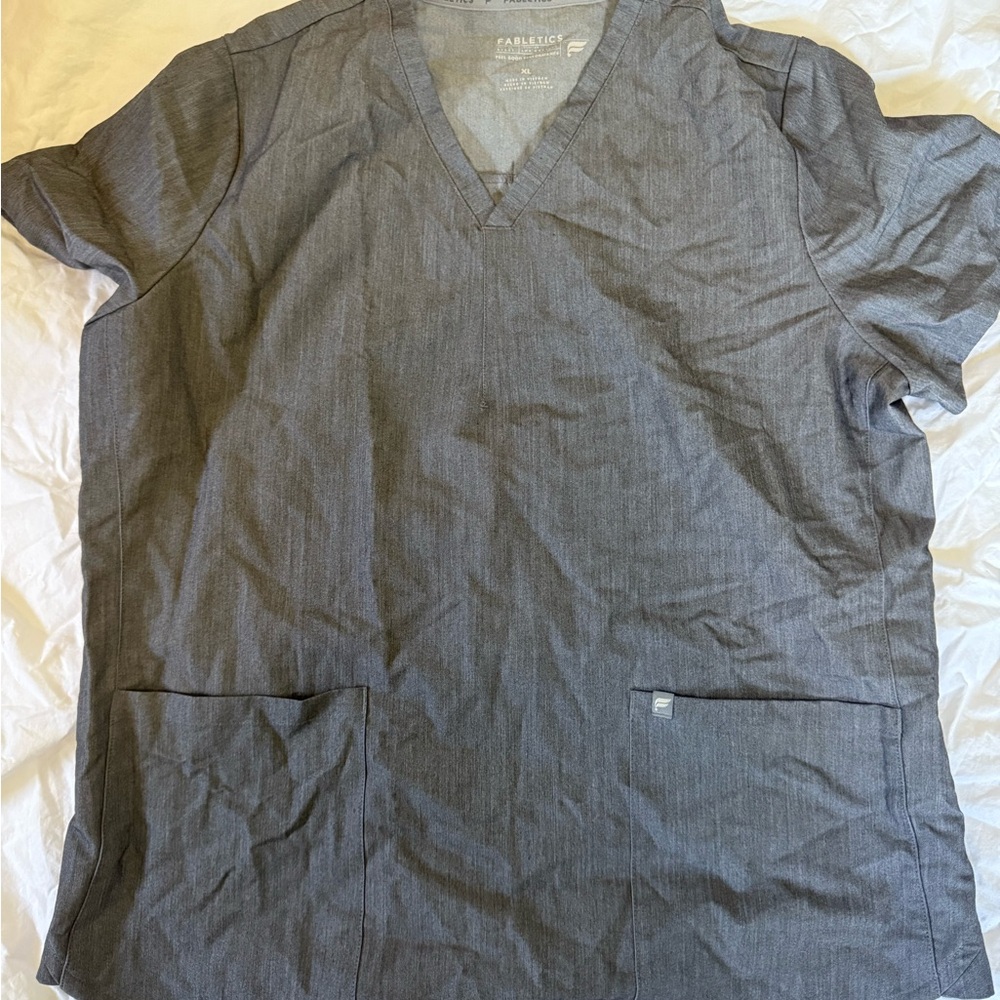 Fabletics Gray V-Neck Top